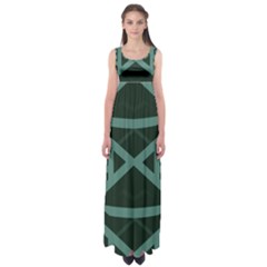 Geometric Design 01 Empire Waist Maxi Dress