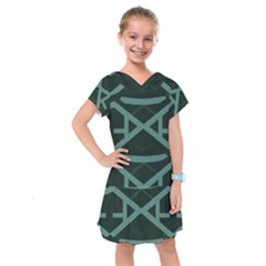 Geometric Design 01 Kids  Drop Waist Dress