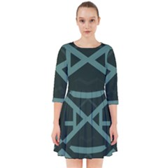 Geometric Design 01 Smock Dress