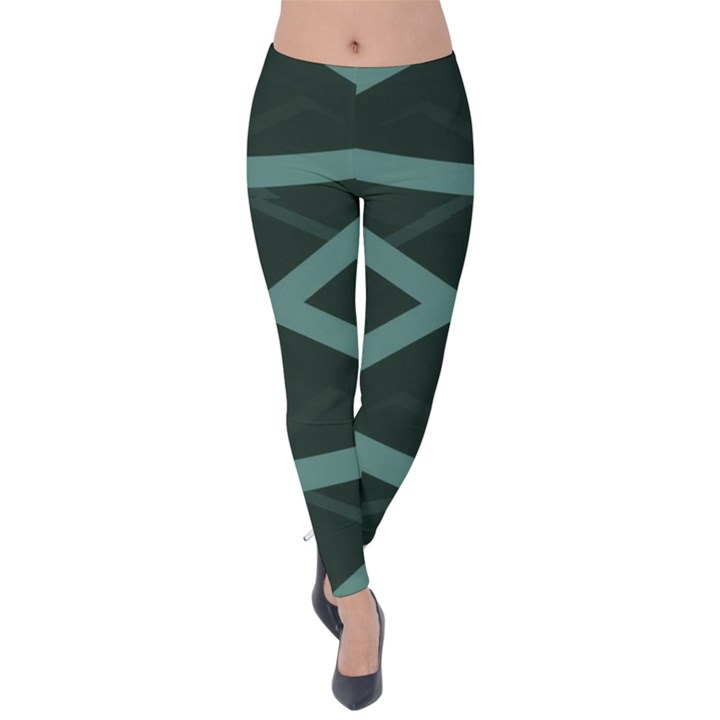 Geometric Design 01 Velvet Leggings