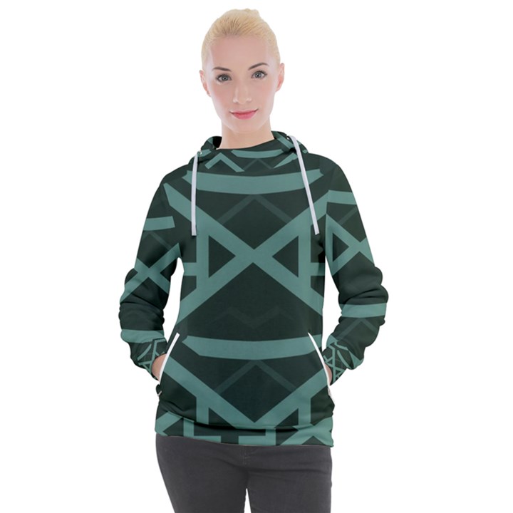 Geometric Design 01 Women s Hooded Pullover