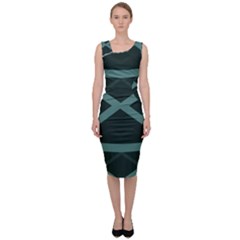 Geometric Design 01 Sleeveless Pencil Dress