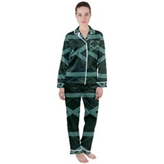 Geometric Design 01 Women s Long Sleeve Satin Pajamas Set