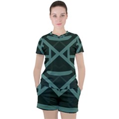 Geometric Design 01 Women s T-shirt And Shorts Set