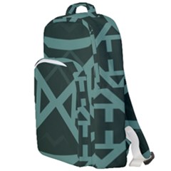 Geometric Design 01 Double Compartment Backpack