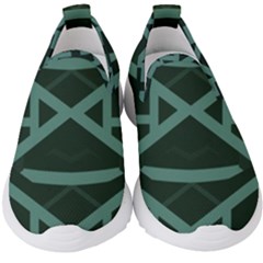 Geometric Design 01 Kids  Slip On Sneakers