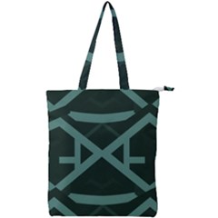 Geometric Design 01 Double Zip Up Tote Bag