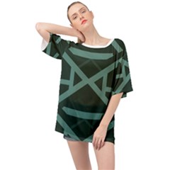 Geometric Design 01 Oversized Chiffon Top