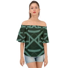 Geometric Design 01 Off Shoulder Short Sleeve Top