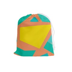 Geometric Design 02 Drawstring Pouch (large)