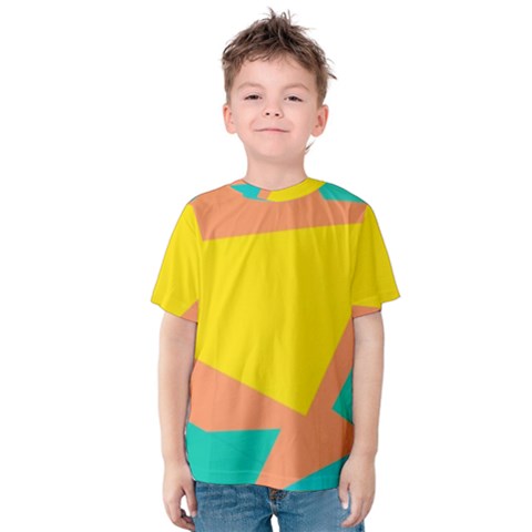 Geometric Design 02 Kids  Cotton T-shirt by myclothy