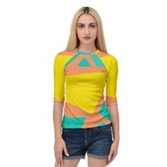 Geometric Design 02 Quarter Sleeve Raglan T-shirt