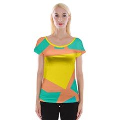 Geometric Design 02 Cap Sleeve Top