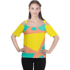 Geometric Design 02 Cutout Shoulder T-shirt