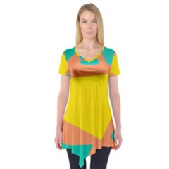 Geometric Design 02 Short Sleeve Tunic  by myclothy