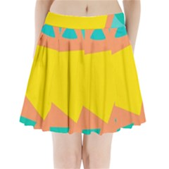 Geometric Design 02 Pleated Mini Skirt