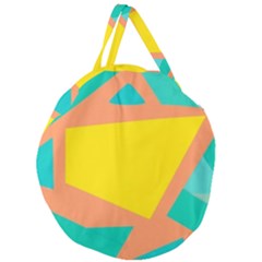 Geometric Design 02 Giant Round Zipper Tote