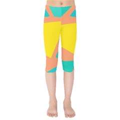 Geometric Design 02 Kids  Capri Leggings 