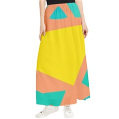 Geometric Design 02 Maxi Chiffon Skirt