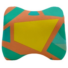 Geometric Design 02 Velour Head Support Cushion