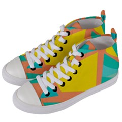 Geometric Design 02 Women s Mid-top Canvas Sneakers