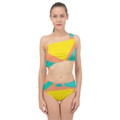 Geometric Design 02 Spliced Up Two Piece Swimsuit