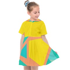 Geometric Design 02 Kids  Sailor Dress