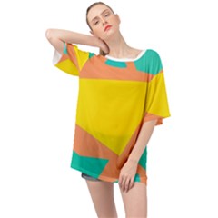 Geometric Design 02 Oversized Chiffon Top