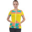 Geometric Design 02 Short Sleeve Zip Up Jacket View1