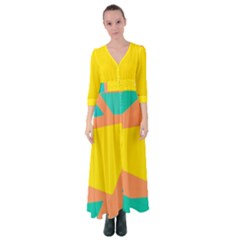 Geometric Design 02 Button Up Maxi Dress