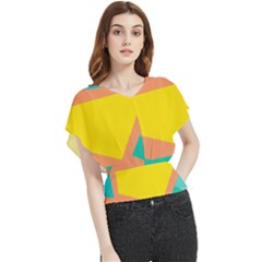 Geometric Design 02 Butterfly Chiffon Blouse