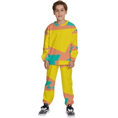 Geometric Design 02 Kids  Sweatshirt Set