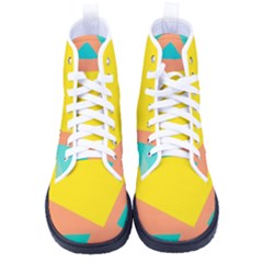 Geometric Design 02 Men s High-top Canvas Sneakers by myclothy