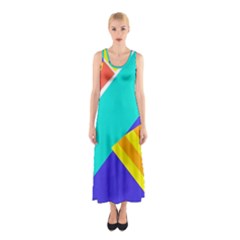 Geometric  Design 04 Sleeveless Maxi Dress