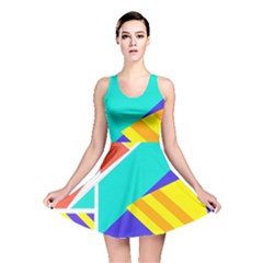 Geometric  Design 04 Reversible Skater Dress