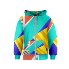 Geometric  Design 04 Kids  Zipper Hoodie by myclothy