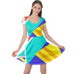 Geometric  Design 04 Cap Sleeve Dress by myclothy