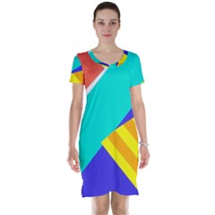 Geometric  Design 04 Short Sleeve Nightdress