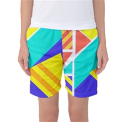 Geometric  Design 04 Women s Basketball Shorts by myclothy