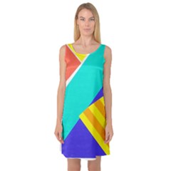 Geometric  Design 04 Sleeveless Satin Nightdress