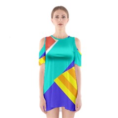 Geometric  Design 04 Shoulder Cutout One Piece Dress