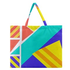 Geometric  Design 04 Zipper Large Tote Bag by myclothy