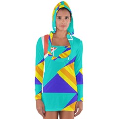 Geometric  Design 04 Long Sleeve Hooded T-shirt