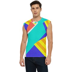 Geometric  Design 04 Men s Raglan Cap Sleeve T-shirt