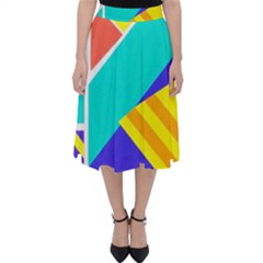 Geometric  Design 04 Classic Midi Skirt