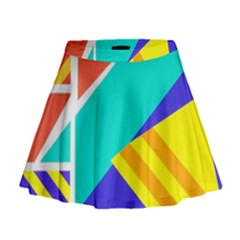 Geometric  Design 04 Mini Flare Skirt