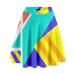 Geometric  Design 04 High Waist Skirt