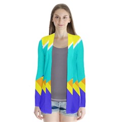 Geometric  Design 04 Drape Collar Cardigan