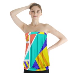 Geometric  Design 04 Strapless Top