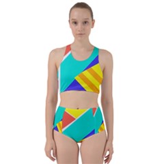 Geometric  Design 04 Racer Back Bikini Set